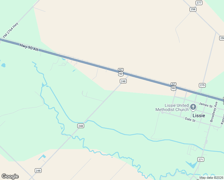 map of restaurants, bars, coffee shops, grocery stores, and more near 322 County Road 248 in Lissie