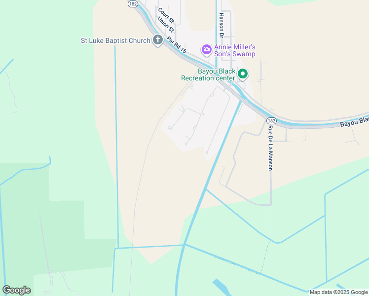 map of restaurants, bars, coffee shops, grocery stores, and more near 136 Bocage Drive in Houma