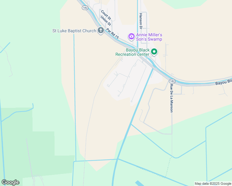 map of restaurants, bars, coffee shops, grocery stores, and more near 136 Bocage Drive in Houma