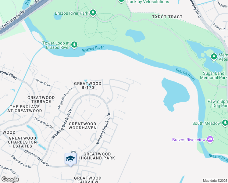 map of restaurants, bars, coffee shops, grocery stores, and more near 1903 Lavender Field Drive in Sugar Land