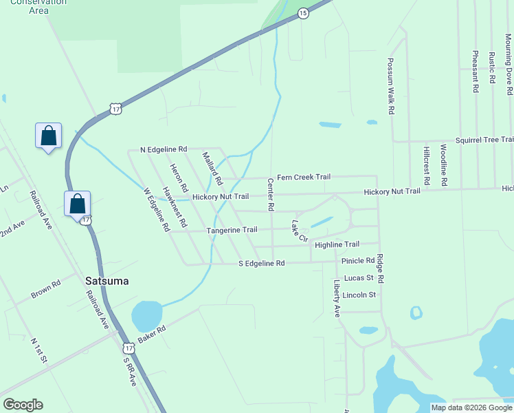 map of restaurants, bars, coffee shops, grocery stores, and more near 306 Tall Pine Trail in Satsuma