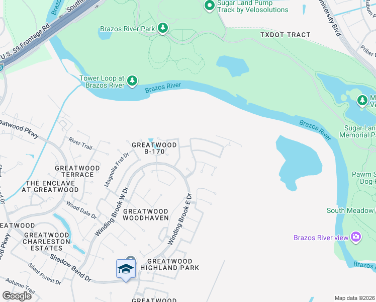 map of restaurants, bars, coffee shops, grocery stores, and more near 1903 Lavender Field Drive in Sugar Land