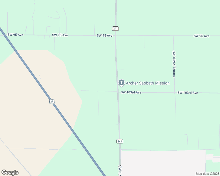 map of restaurants, bars, coffee shops, grocery stores, and more near 10220 Southwest 170th Street in Archer