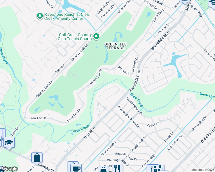 map of restaurants, bars, coffee shops, grocery stores, and more near 2610 Sleepy Hollow Dr in Pearland