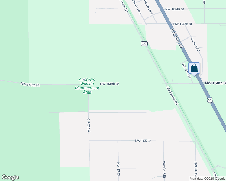 map of restaurants, bars, coffee shops, grocery stores, and more near 8790 Northwest 160th Street in Fanning Springs