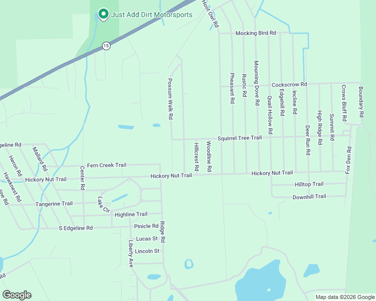 map of restaurants, bars, coffee shops, grocery stores, and more near 104 Hillcrest Road in Satsuma