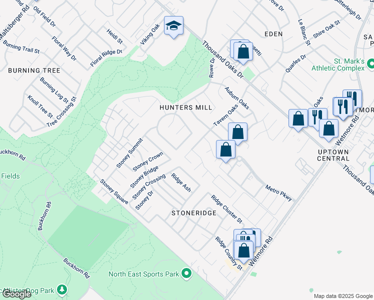 map of restaurants, bars, coffee shops, grocery stores, and more near 12210 Victory Palm in San Antonio