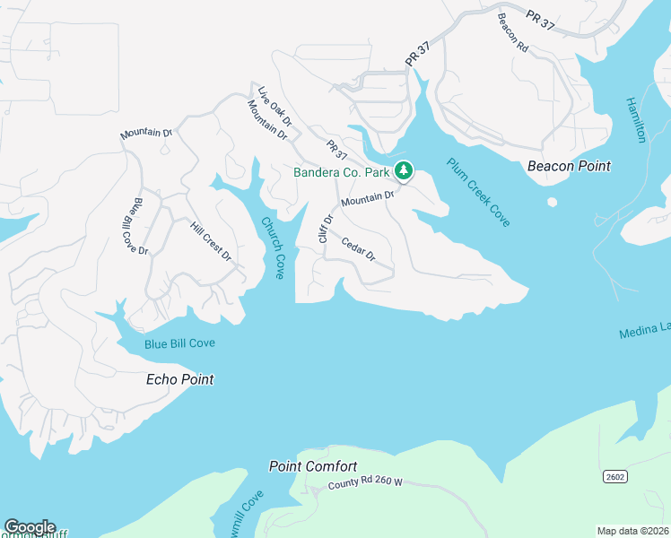 map of restaurants, bars, coffee shops, grocery stores, and more near 171 Sunset Drive in Lakehills