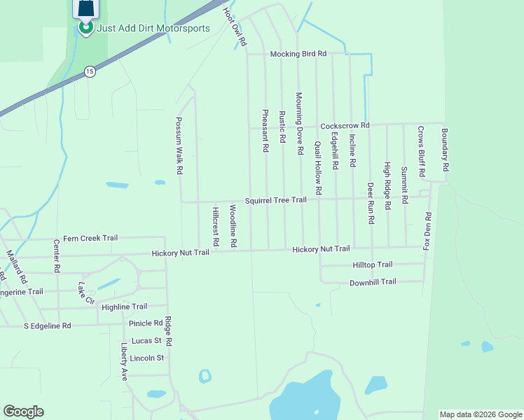 map of restaurants, bars, coffee shops, grocery stores, and more near 407 Pheasant Road in Satsuma