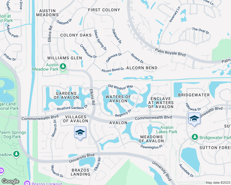 map of restaurants, bars, coffee shops, grocery stores, and more near 4 Camden Court in Sugar Land