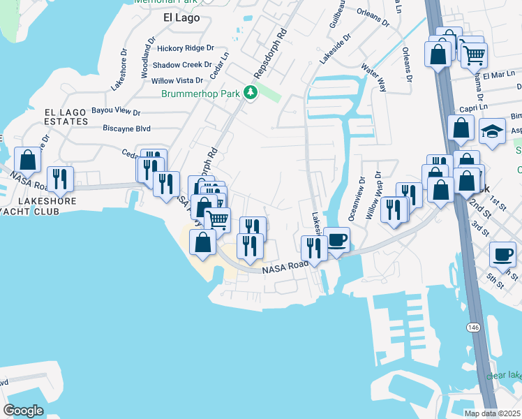 map of restaurants, bars, coffee shops, grocery stores, and more near 17 Larabee Street in Houston