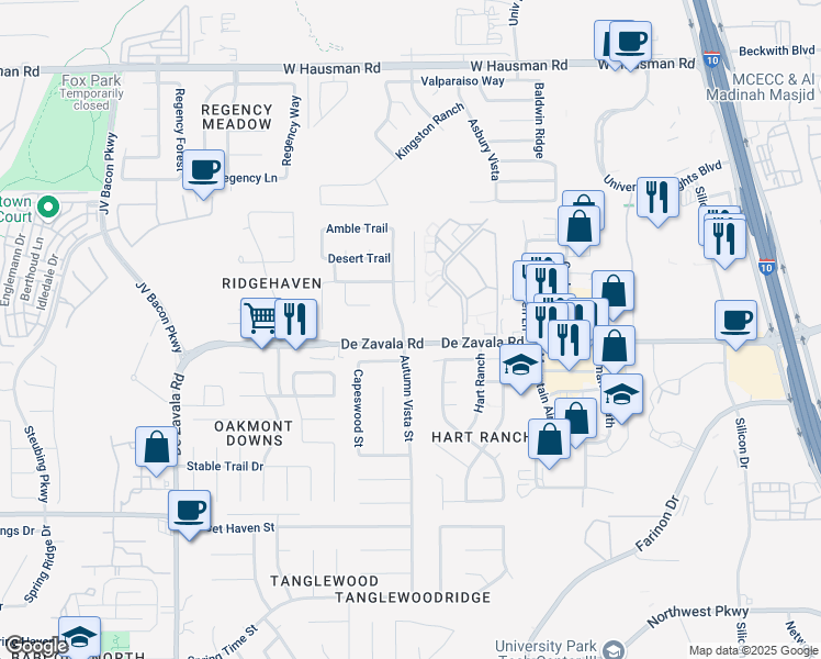 map of restaurants, bars, coffee shops, grocery stores, and more near in San Antonio