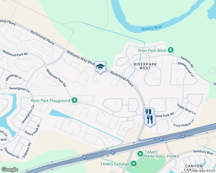 map of restaurants, bars, coffee shops, grocery stores, and more near 22331 Naple Hollow Lane in Richmond