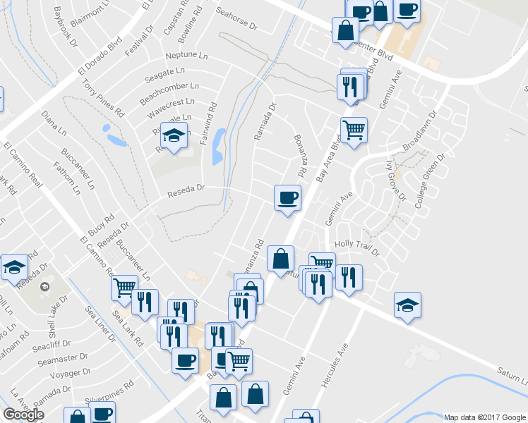 map of restaurants, bars, coffee shops, grocery stores, and more near 1536 Silverpines Road in Houston