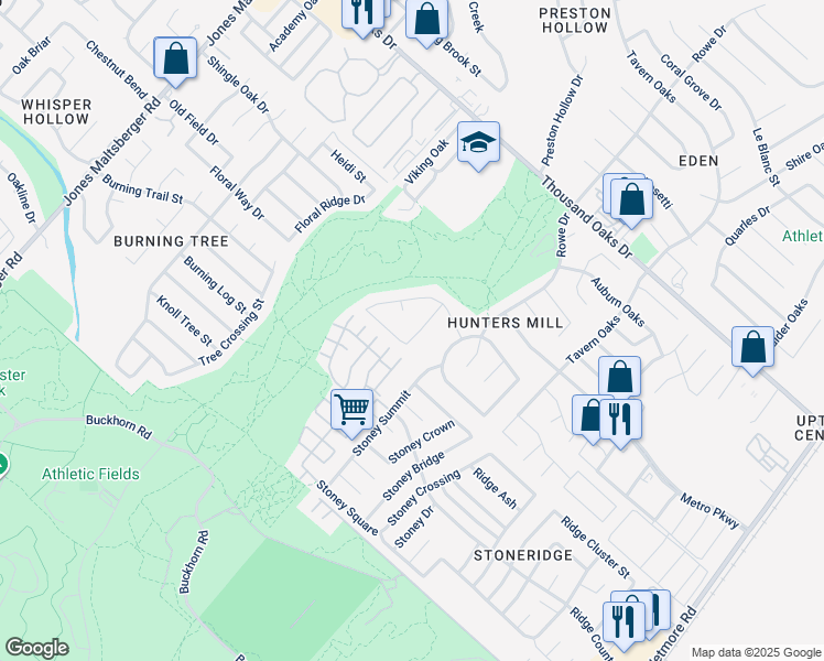 map of restaurants, bars, coffee shops, grocery stores, and more near 13331 Partridge Hill in San Antonio