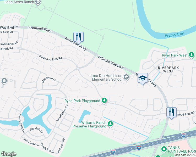 map of restaurants, bars, coffee shops, grocery stores, and more near 2007 Morton Cove Court in Richmond