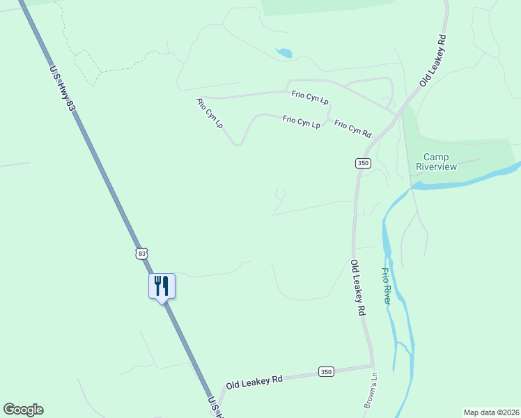 map of restaurants, bars, coffee shops, grocery stores, and more near 319 Bent River Road in Concan