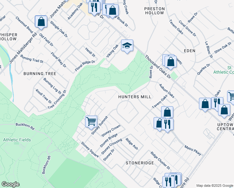 map of restaurants, bars, coffee shops, grocery stores, and more near 13515 Magnolia Brook in San Antonio