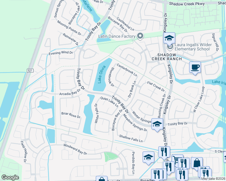 map of restaurants, bars, coffee shops, grocery stores, and more near 13209 Hampton Bay Drive in Pearland