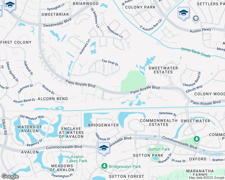 map of restaurants, bars, coffee shops, grocery stores, and more near in Sugar Land