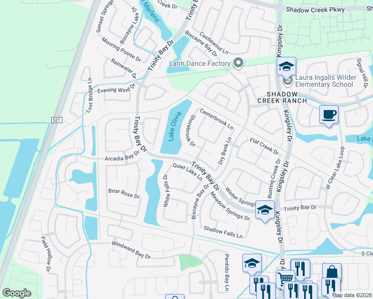 map of restaurants, bars, coffee shops, grocery stores, and more near 13209 Hampton Bay Drive in Pearland