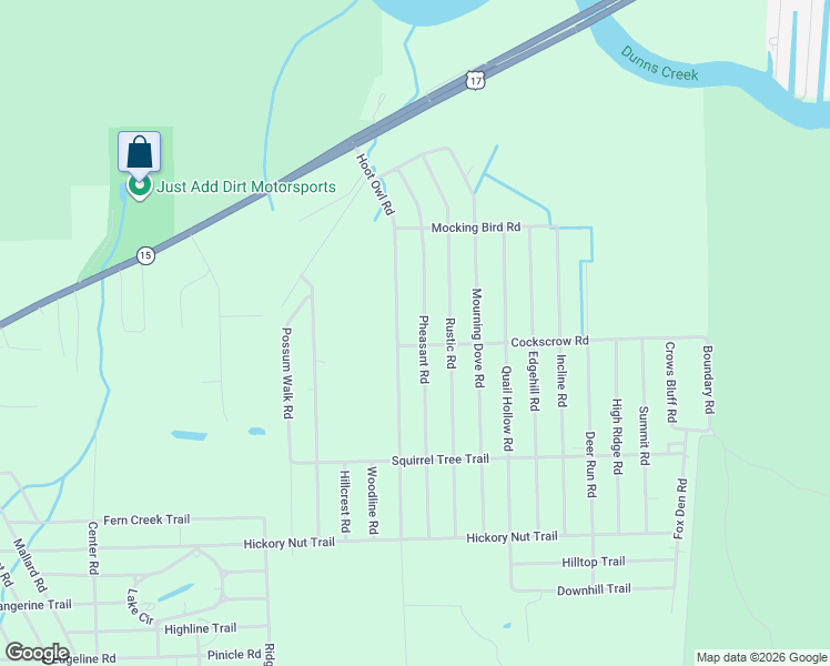 map of restaurants, bars, coffee shops, grocery stores, and more near 233 Pheasant Road in Satsuma