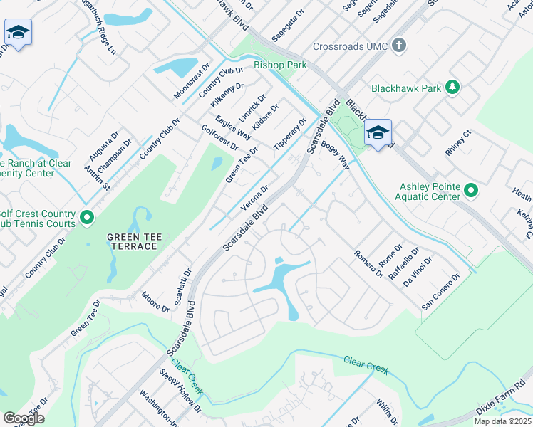 map of restaurants, bars, coffee shops, grocery stores, and more near 2211 East Marsala Drive in Pearland