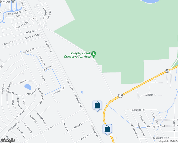 map of restaurants, bars, coffee shops, grocery stores, and more near 151 East Buffalo Bluff Road in Satsuma