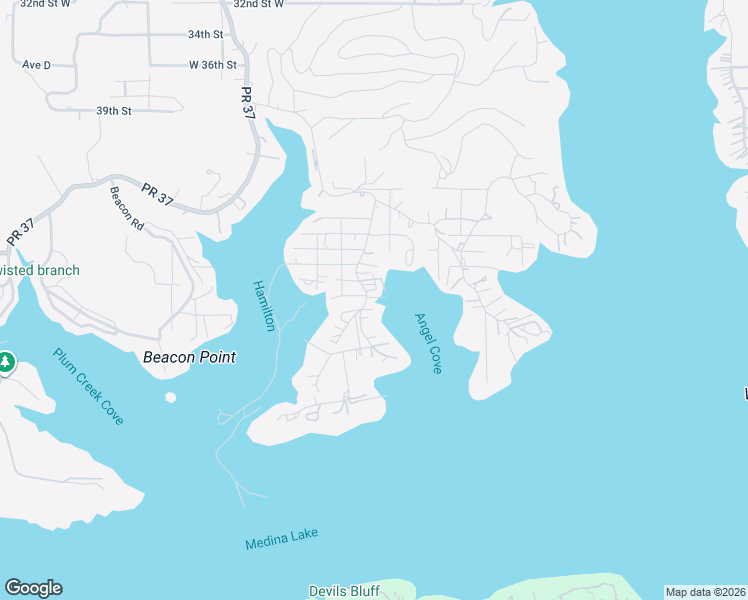map of restaurants, bars, coffee shops, grocery stores, and more near 124 Lone Star Trail in Lakehills