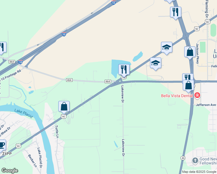 map of restaurants, bars, coffee shops, grocery stores, and more near 1865 US 90 in Seguin