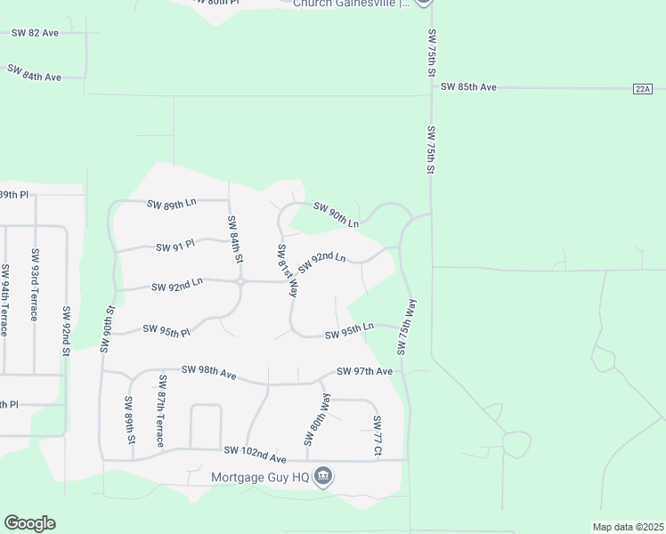 map of restaurants, bars, coffee shops, grocery stores, and more near 8004 Southwest 92nd Lane in Gainesville