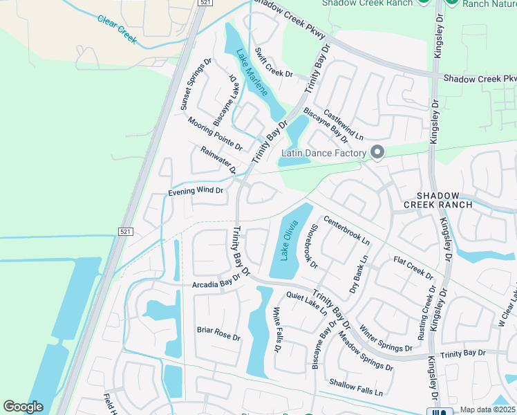 map of restaurants, bars, coffee shops, grocery stores, and more near 13414 Great Creek Drive in Pearland