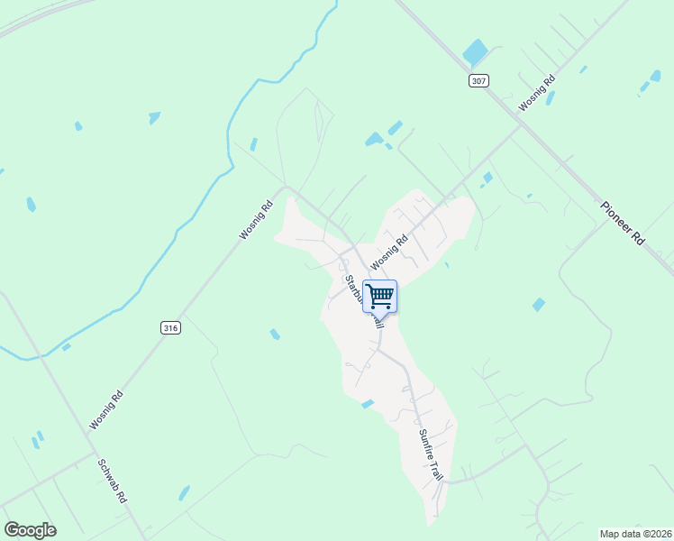 map of restaurants, bars, coffee shops, grocery stores, and more near 270 Starburst Trail in Seguin