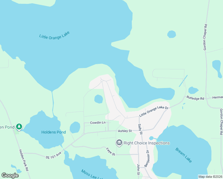 map of restaurants, bars, coffee shops, grocery stores, and more near 180 Little Orange Lake Drive in Hawthorne