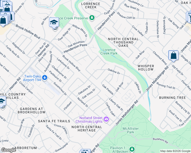 map of restaurants, bars, coffee shops, grocery stores, and more near 13706 Chittim Oak in San Antonio