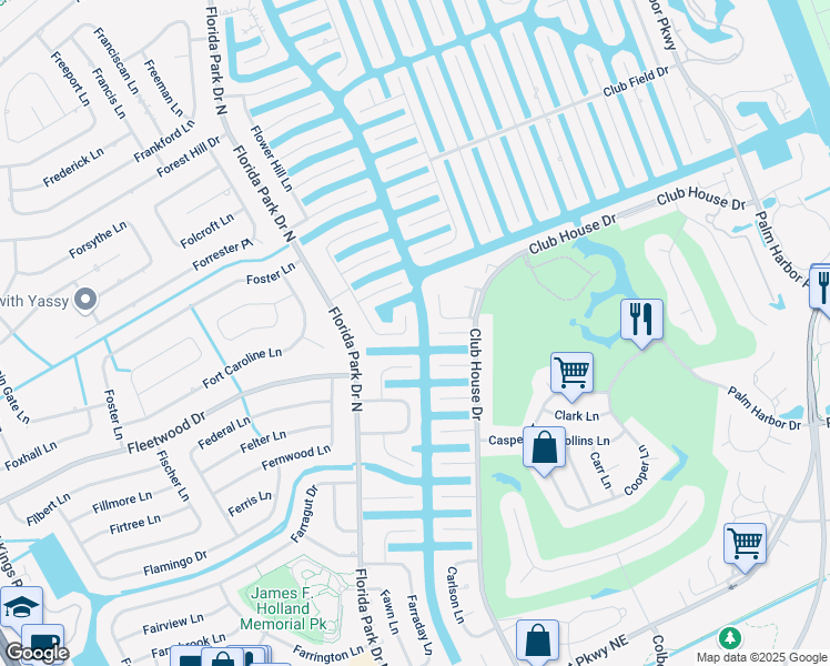 map of restaurants, bars, coffee shops, grocery stores, and more near 66 Fleming Court in Palm Coast
