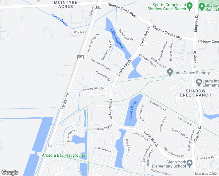 map of restaurants, bars, coffee shops, grocery stores, and more near 13512 Evening Wind Drive in Pearland