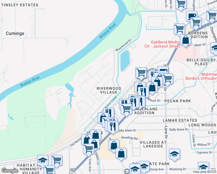 map of restaurants, bars, coffee shops, grocery stores, and more near 5015 Winnipeg Boulevard in Richmond