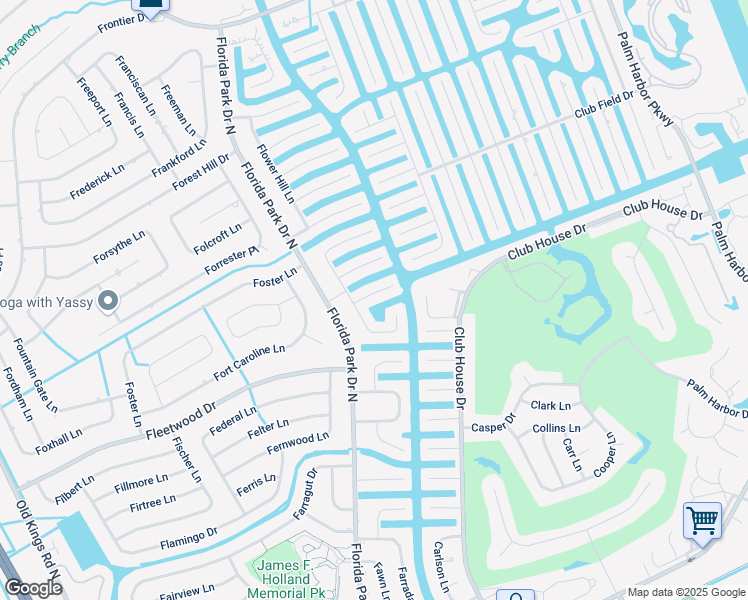 map of restaurants, bars, coffee shops, grocery stores, and more near 7 Floyd Court in Palm Coast