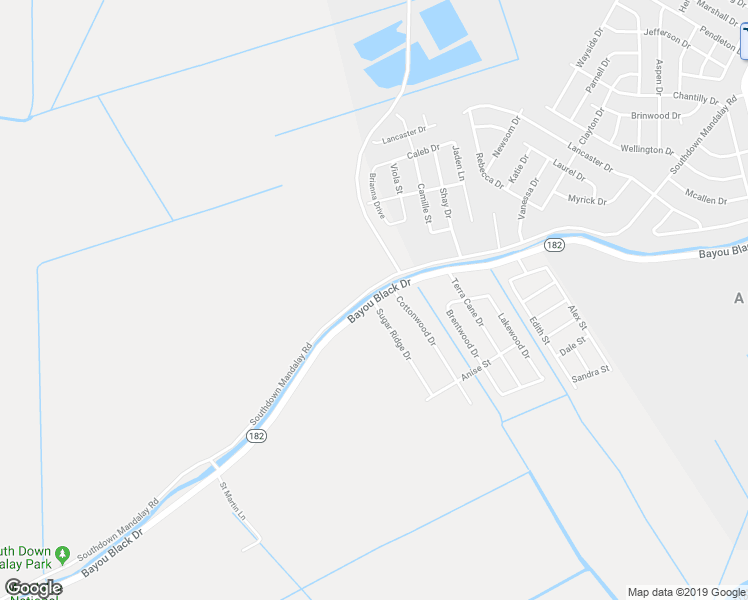 map of restaurants, bars, coffee shops, grocery stores, and more near 3409 Bayou Black Drive in Houma