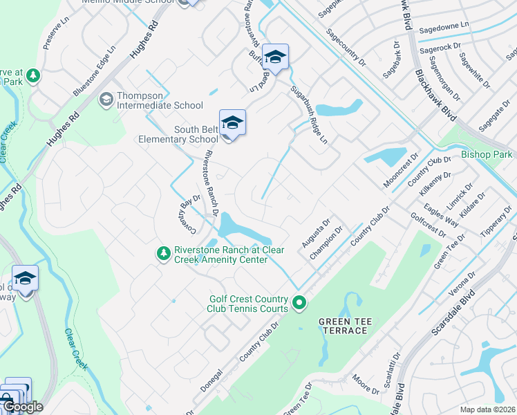 map of restaurants, bars, coffee shops, grocery stores, and more near 2023 Snow Pine Lane in Houston