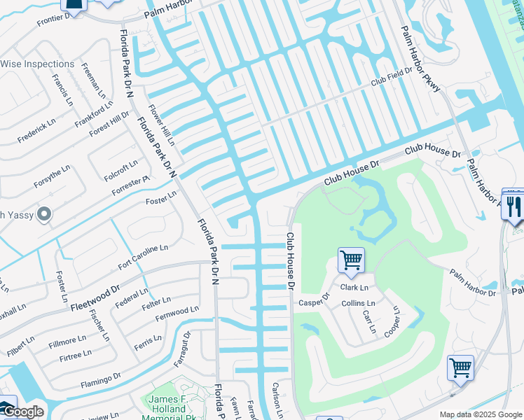 map of restaurants, bars, coffee shops, grocery stores, and more near 14 Floyd Court in Palm Coast