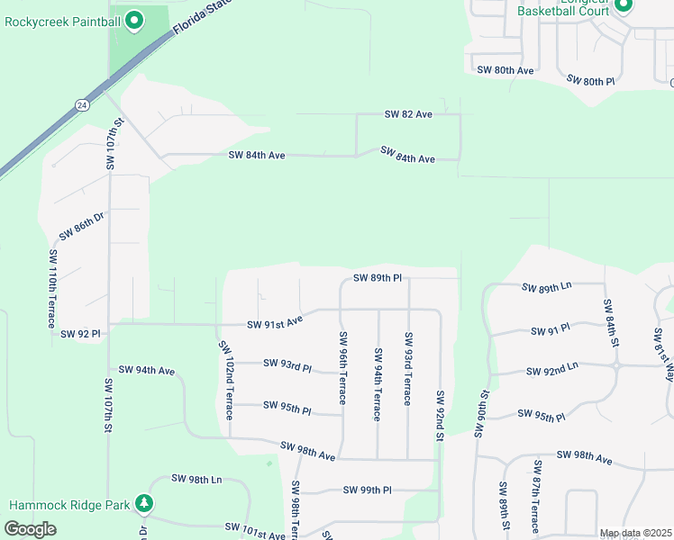 map of restaurants, bars, coffee shops, grocery stores, and more near 9528 Southwest 89th Place in Gainesville