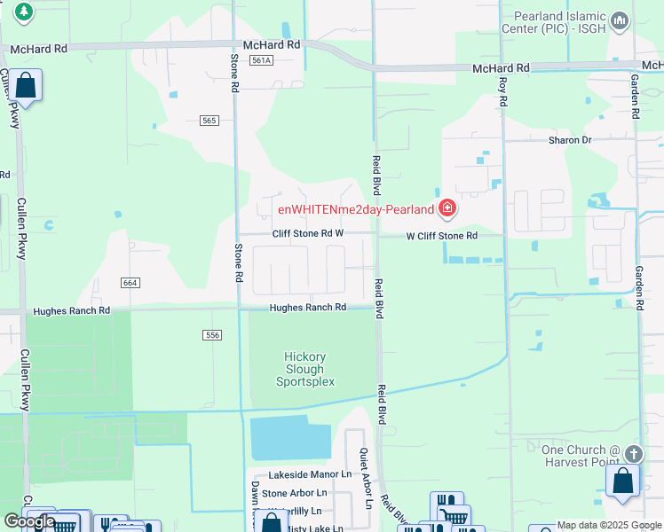 map of restaurants, bars, coffee shops, grocery stores, and more near 2013 Scissor Tail Road in Pearland