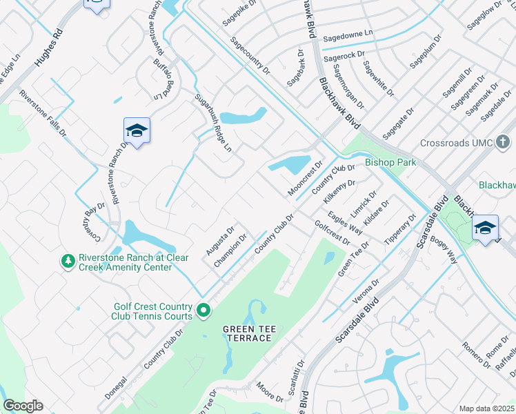 map of restaurants, bars, coffee shops, grocery stores, and more near 2501 Slice Right Cir in Houston