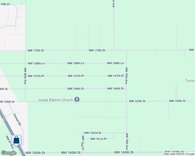 map of restaurants, bars, coffee shops, grocery stores, and more near 7280 Northwest 167th Place in Trenton
