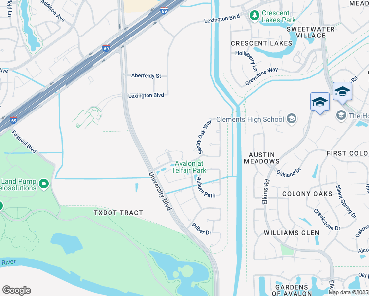 map of restaurants, bars, coffee shops, grocery stores, and more near 4702 Burclare Court in Sugar Land