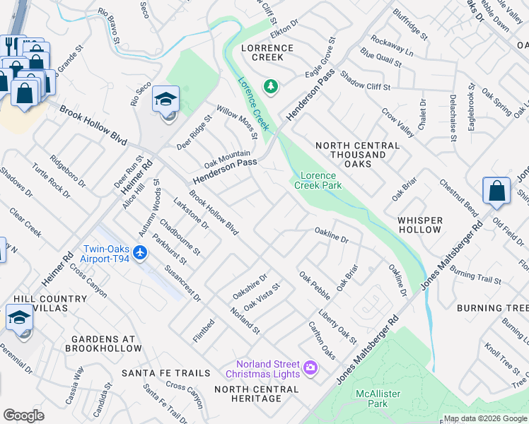 map of restaurants, bars, coffee shops, grocery stores, and more near 2023 Chittim Trail Drive in San Antonio