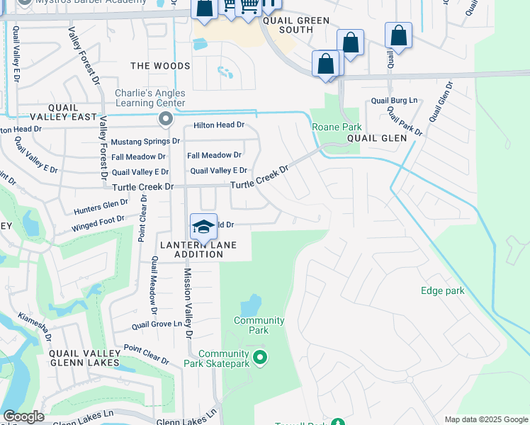 map of restaurants, bars, coffee shops, grocery stores, and more near 1711 Indian Wells Drive in Missouri City