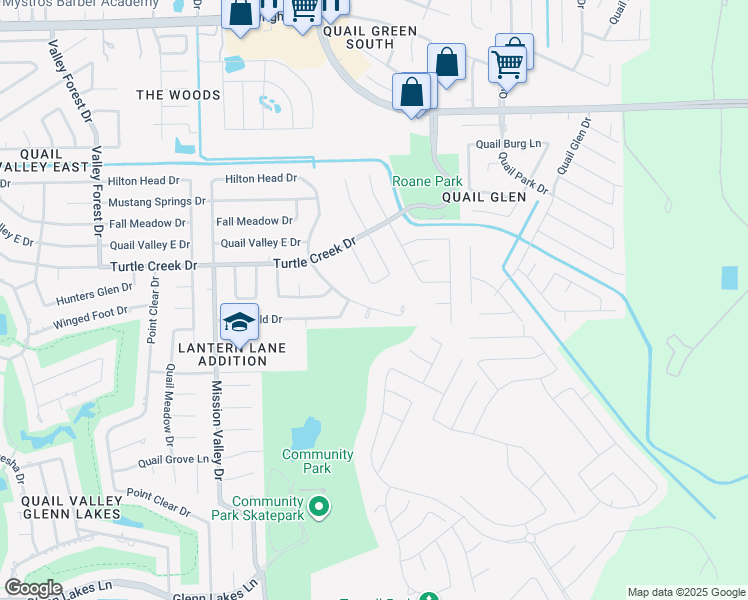 map of restaurants, bars, coffee shops, grocery stores, and more near 3302 Hilton Head Court in Missouri City